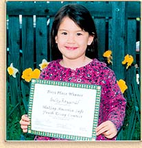 Girl with certificate