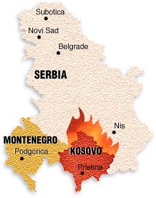 Map of Serbia