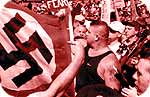 Man with Nazi flag